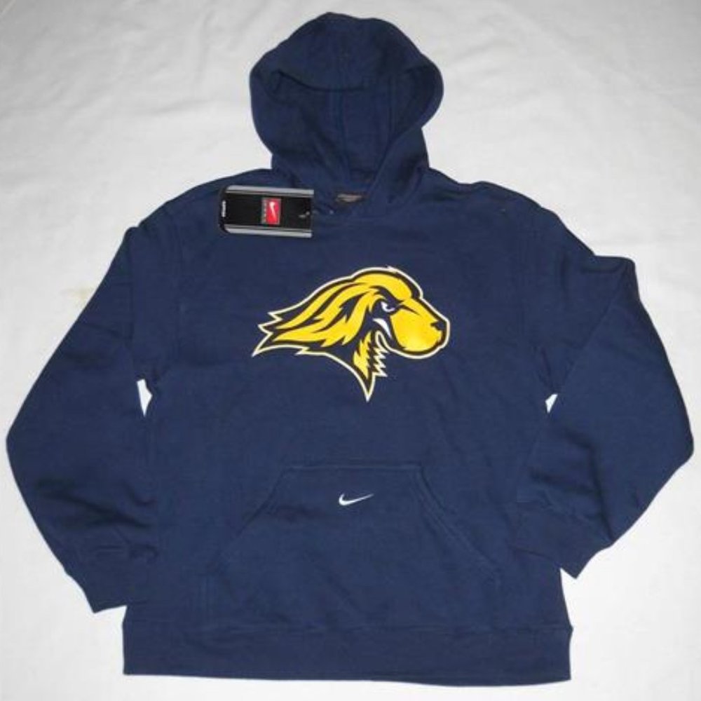 NCAA NIKE Pace University DOG HEAD Navy Hoodie Hooded Sweatshirt Youth Sizes